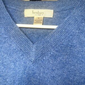 Turnbury Men's V-Neck Blue Sweater